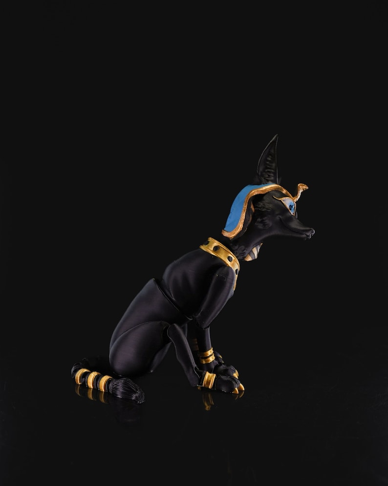 Articulated Cute Jackal, Ancient Egypt God Anubis Figurine, Enjoyable