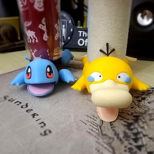 Squirtle & Psyduck Coaster –  Funny Cup Holder with Adorable Struggle Pose