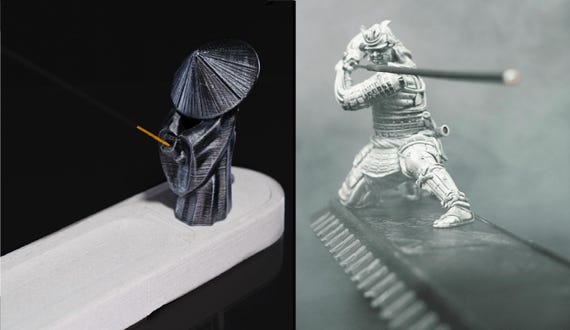 Youxia & Samurai Incense Holder W Storage Box – Japanese Warriors