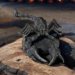 Articulated Emperor Scorpion, 3D Printed Sculpture, Life Size, Enjoyable