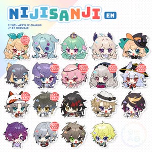 NIJISANJI EN *grad sale* - 2&quot; Acrylic Keychain / Lazulight, Obsydia, Ethyria, Luxiem, Noctyx