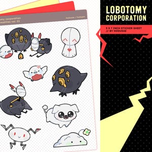 Lobotomy Corporation - Abnormality Sticker Sheet