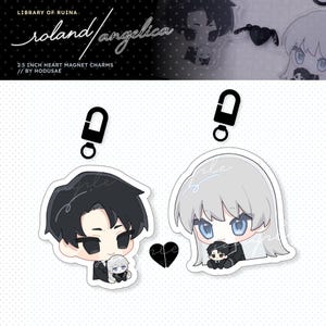 Roland / Angelica - 2.5&quot; Heart Magnet Charms