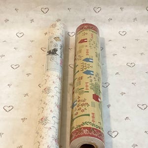 Vintage Cottage Floral Covering, Vintage Wallpaper, Vintage Cottage Ribbon Flowers Wallpaper