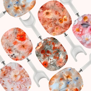 Pressed Flowers AirPods Max Cover Floral Botanical Hard Plastic Protective Case Cute Girly Shell for Air Pods Max Headphones
