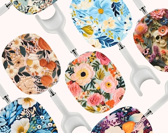 Blommigt AirPods Max-fodral Botaniskt hårt plastskyddsfodral Sött flickigt skal för Air Pods Max hörlurar