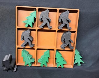 3D Printed Bigfoot Tic-Tac-Toe Game – Rustic Family Fun
