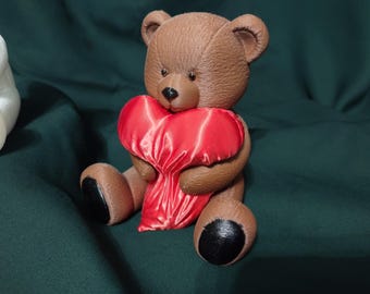 3D Printed Valentine Bear with Heart: Adorable Love Gift
