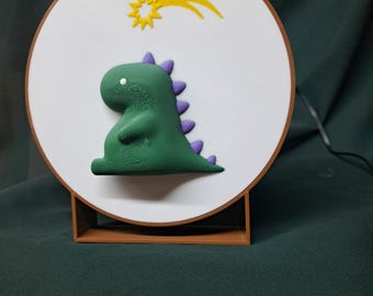 3D Dinosaur Night Light: Kids Room Decor with Meteor