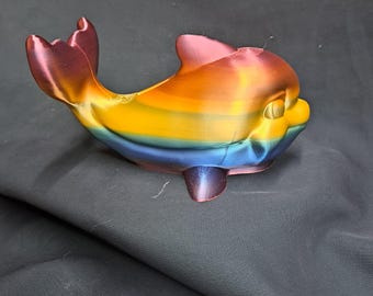 Rainbow Dolphin Piggy Bank – Coin Bank for Kids & Adults