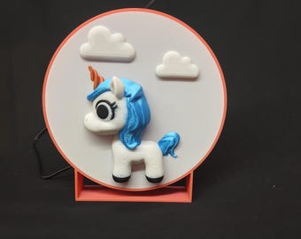 Unicorn Night Light with LED Backlight - Kids Room Decor