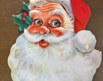 Vintage kerstpapier uit de jaren 80 gestanst muurdecor Kavel - kerstman, elfjes, engelen, kerstbomen, kransen, kerstliederen, kerststerren, enz. Kavel 5