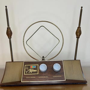 Vintage MCM TV Antenna, Rembrandt Color Rabbit Ears - Atomic Space Age