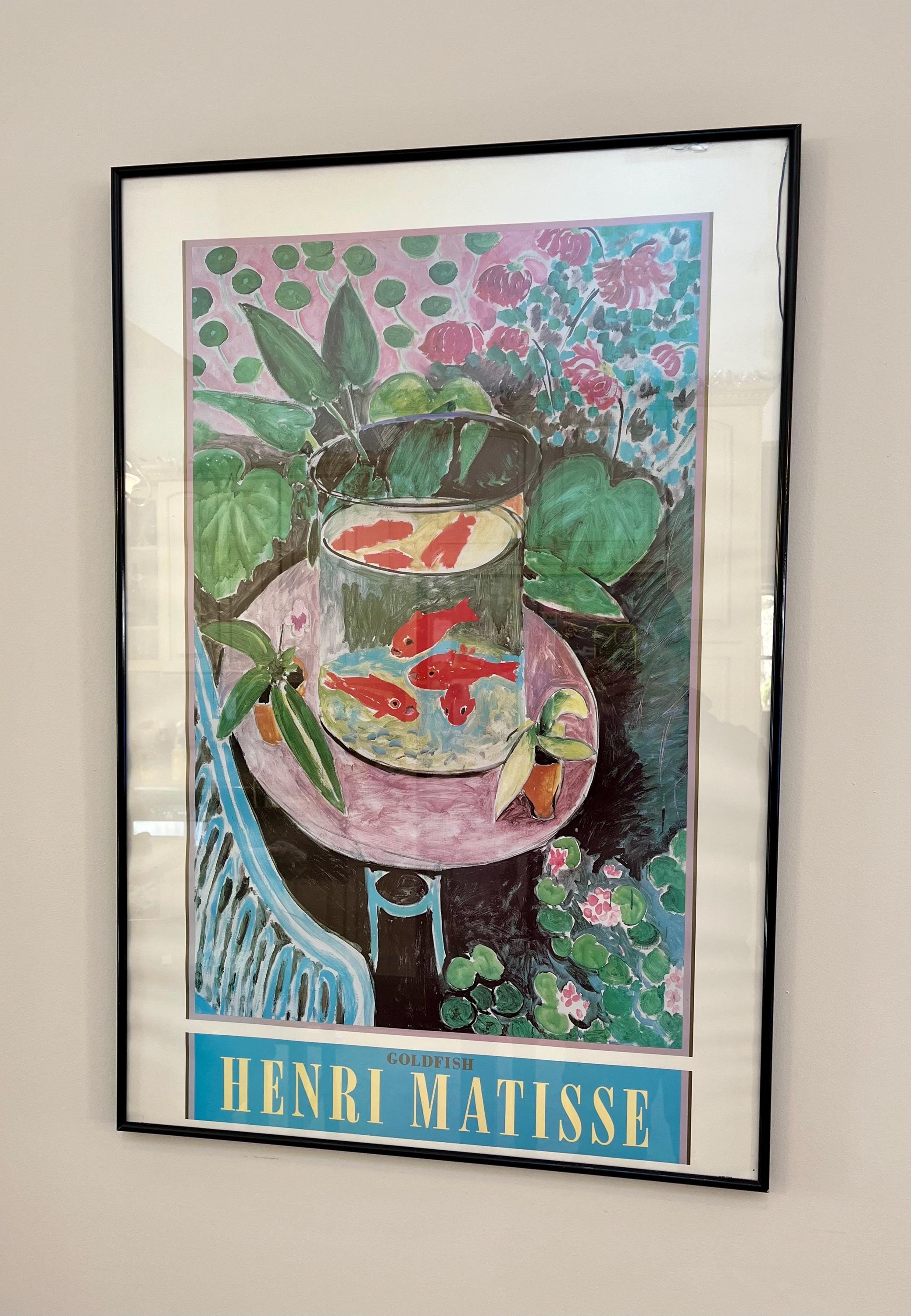 アンリ・マティス「金魚」希少1987年リトグラフ版画 24インチ×36インチ