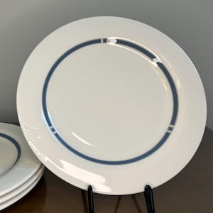 Syracuse China Syralite Berkshire Blue Design  10-3/4” Plates Set Of 5 - Restaurant-Commercial