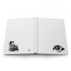 BORDER COLLIE Front & Back  Hardcover Notebook (150 lined pages)