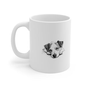 Jack Russell Terrier Mug | Cozy front & back designs | 11oz ceramic