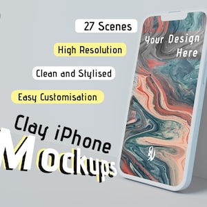 iPhone mockup bundle - UI Design -UX Portfolio - Device mockup psd - App Presentation Mobile Smartphone Screen Mockup Template Stock Photo