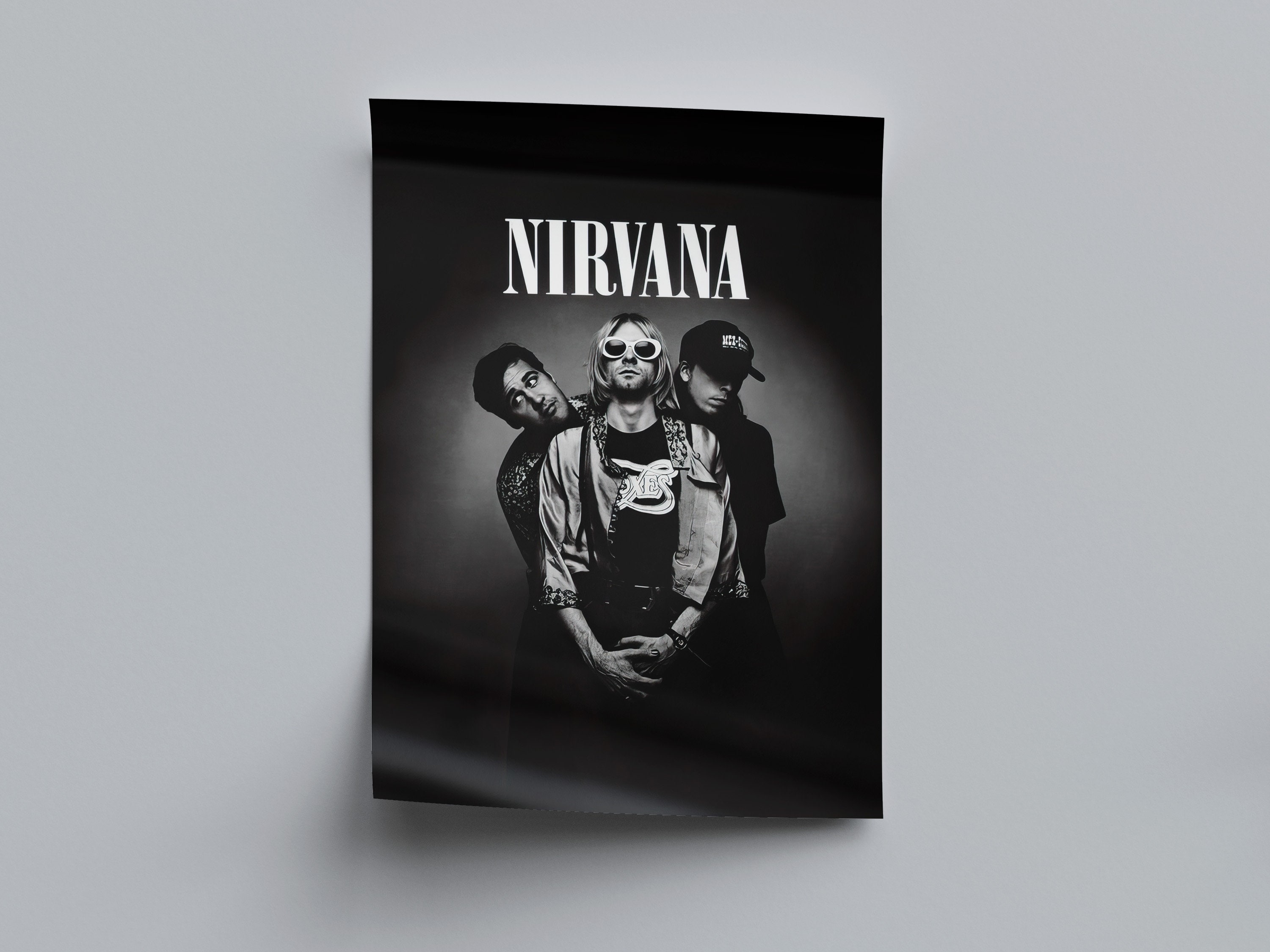 Nirvana Poster, Kurt Cobain Poster, Rock Grunge Poster, Full HD - Etsy