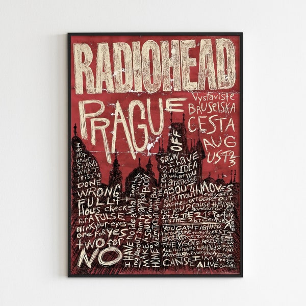 Radiohead Poster, Radiohead Concert Poster, Rock Poster, Full HD