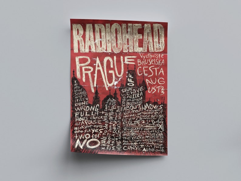 Radiohead Poster, Radiohead Concert Poster, Rock Poster, Full HD image 3