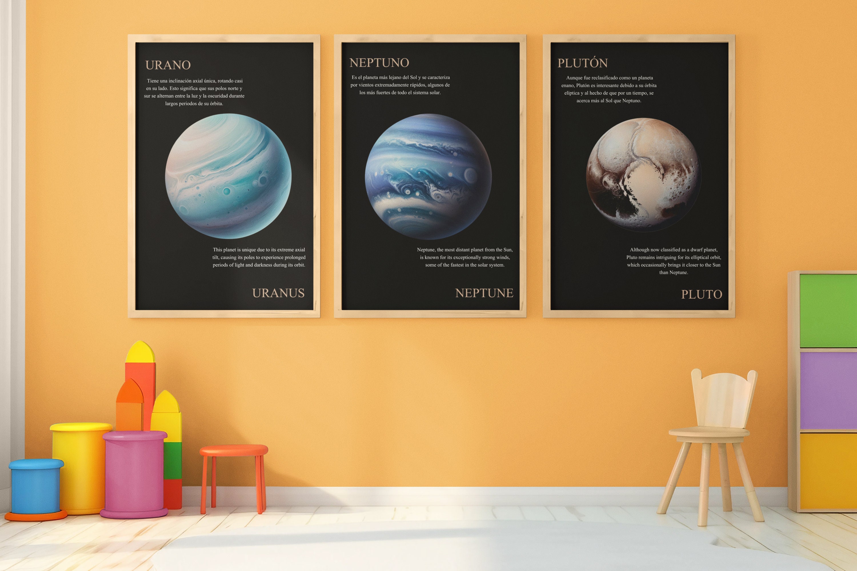 Bilingual Solar System - Educational Posters for Kids (6-18 Years ...