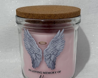 Angel Wings Sympathy Gift, Rememberance Candle, In Loving Memory, Bereavement Gift