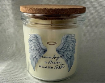 Memorial Candle for Sister, Sympathy Gift, In Loving Memory Candle, Bereavement Gift, Remembrance Candle for Loss of Loved One