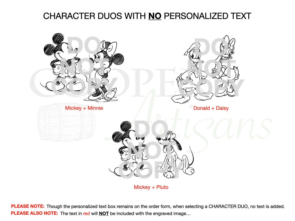 Sketch Mickey Disney Magicband Holder / Pluto, Goofy, Minnie
