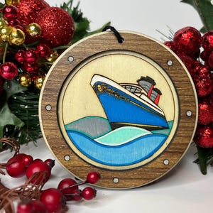 Porthole Cruise Ship Ornament - Disney Cruise/Stateroom Porthole/Magic/Wonder/Dream/Fantasy/Wish/Treasure