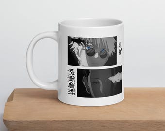 Gojo Satoru x Geto Suguru, Koi Fish, Jujutsu Kaisen White mug