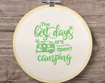 Embroidered Wall Decor, Camper Wall Hanging, Trailer Decor, Funny Saying Hoop, 6 Inch Hoop Embroidery, Finished Embroidery