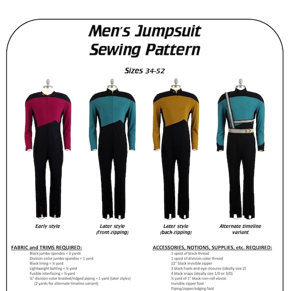 Men's Jumpsuit Sewing Pattern