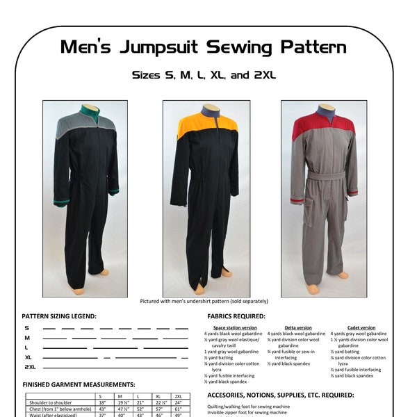 Men's Jumpsuit Sewing Pattern