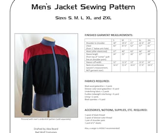 Men's Uniform Jacket Sewing Pattern