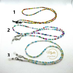 Boho Seed Beaded Eyeglass Chain: Colorful Sunglass Holder