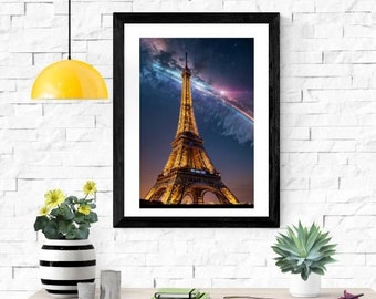 Pôster de monumentos - Torre Eiffel - Download de arte de parede digital - Paris - Pôster digital - pinturas de monumentos - monumentos de arte - pinturas de arte - pôster