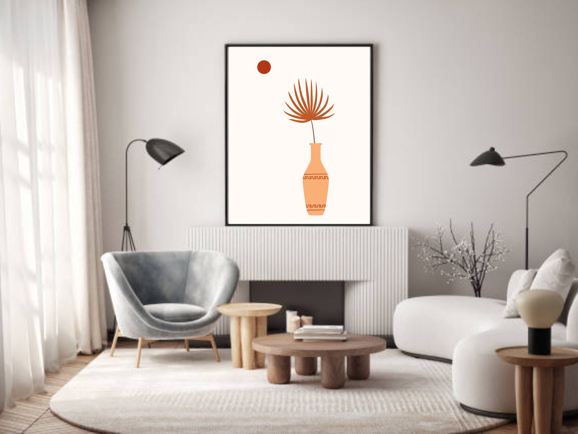 PRINTABLE JAPANDI ART, Downloadable Art, Printable Wall Art, Living ...