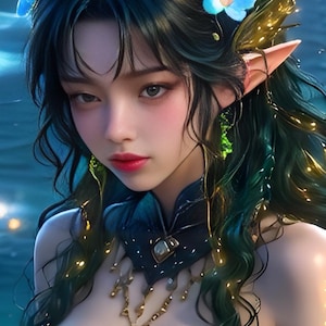 Astral Siren Art Print | Celestial Mermaid Poster Set (Digital Download)