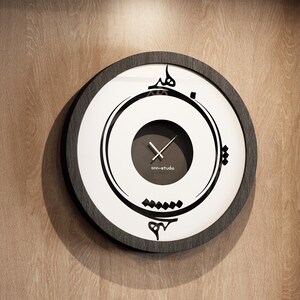 MODERN WALL CLOCK for Living Room, Unique Wall Clock for Housewarming, Bedroom Office Wall Clock, Wall Decor Clock, Art Wall Decor, Gift