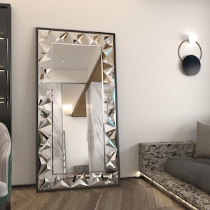 LARGE WALL MIRROR - Full length Wall Mirror, Floor Mirror, Design Mirror, Vanity Mirror, Wall Mirror Decor, Art Deco Mirror, Aesthetic Decor