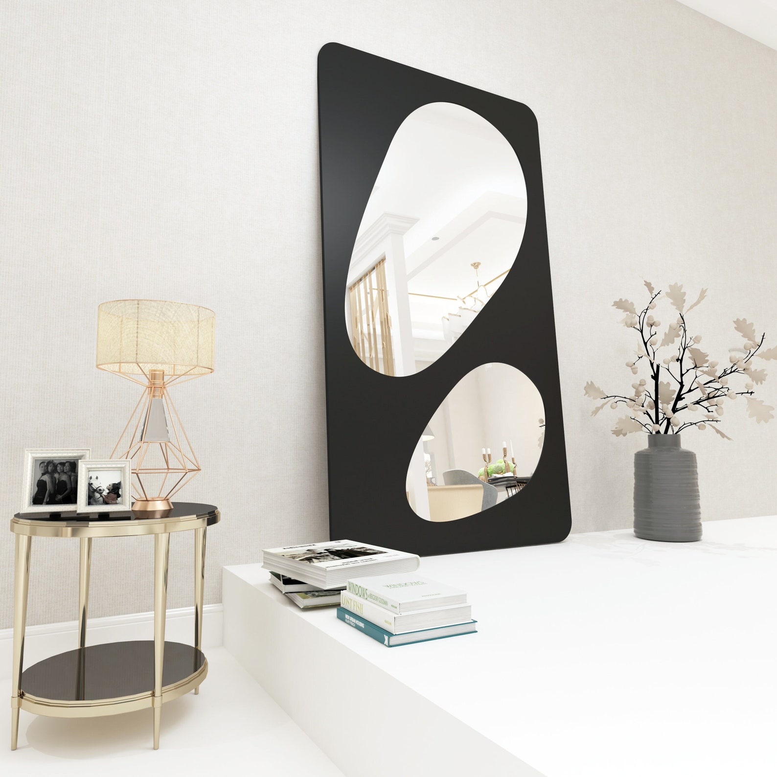 ASYMMETRICAL WALL MIRROR Big Wall Mirror, Full Length Mirror, Floor