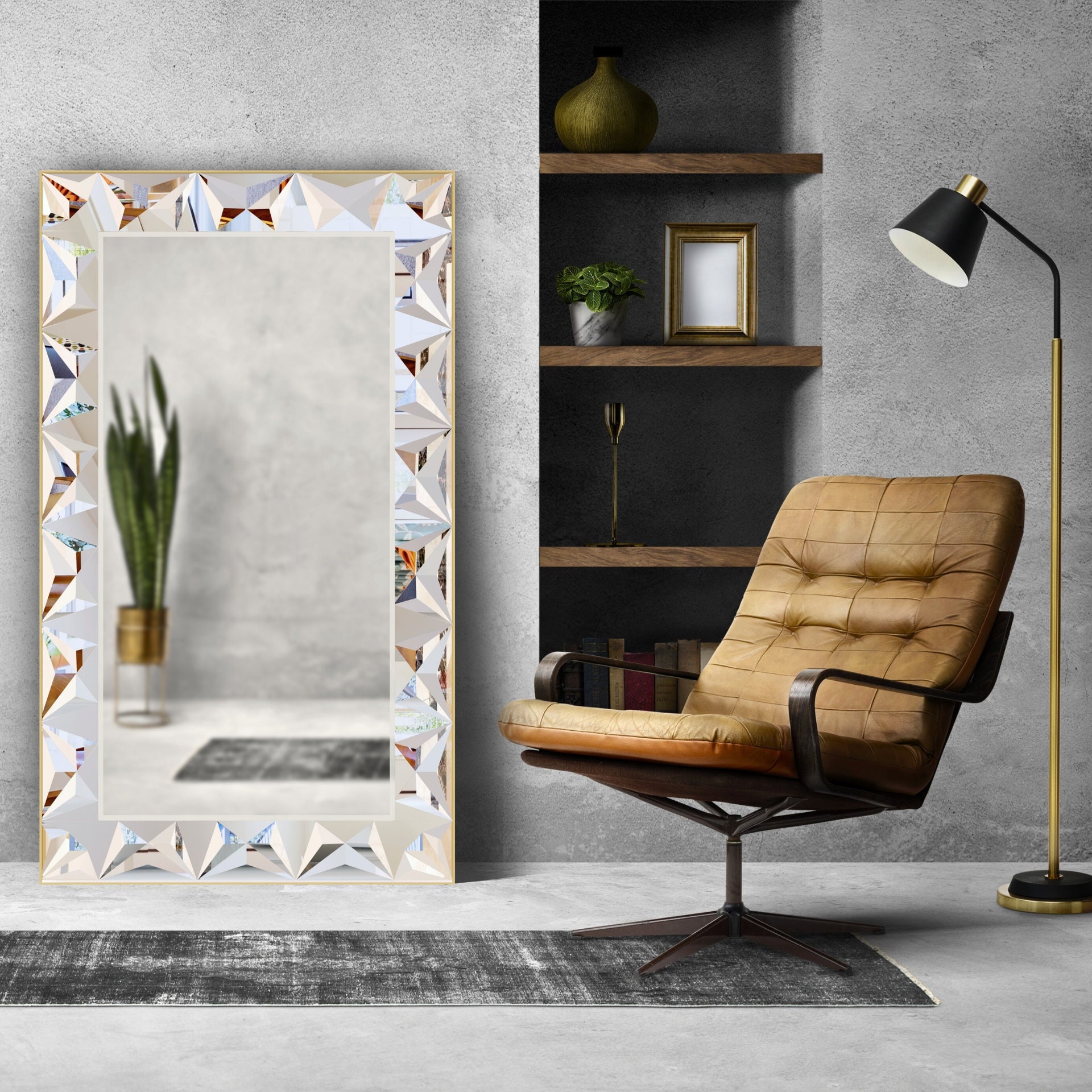 LARGE WALL MIRROR Full Length Wall Mirror, Floor Mirror, Design Mirror ...