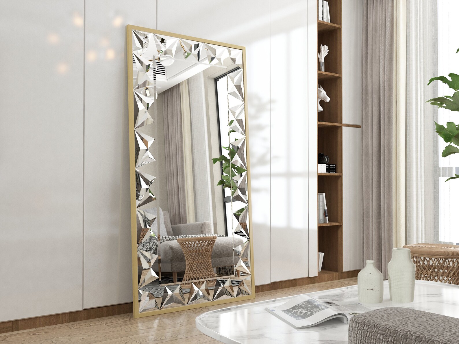 LARGE WALL MIRROR - Full Length Wall Mirror, Floor Mirror, Design ...