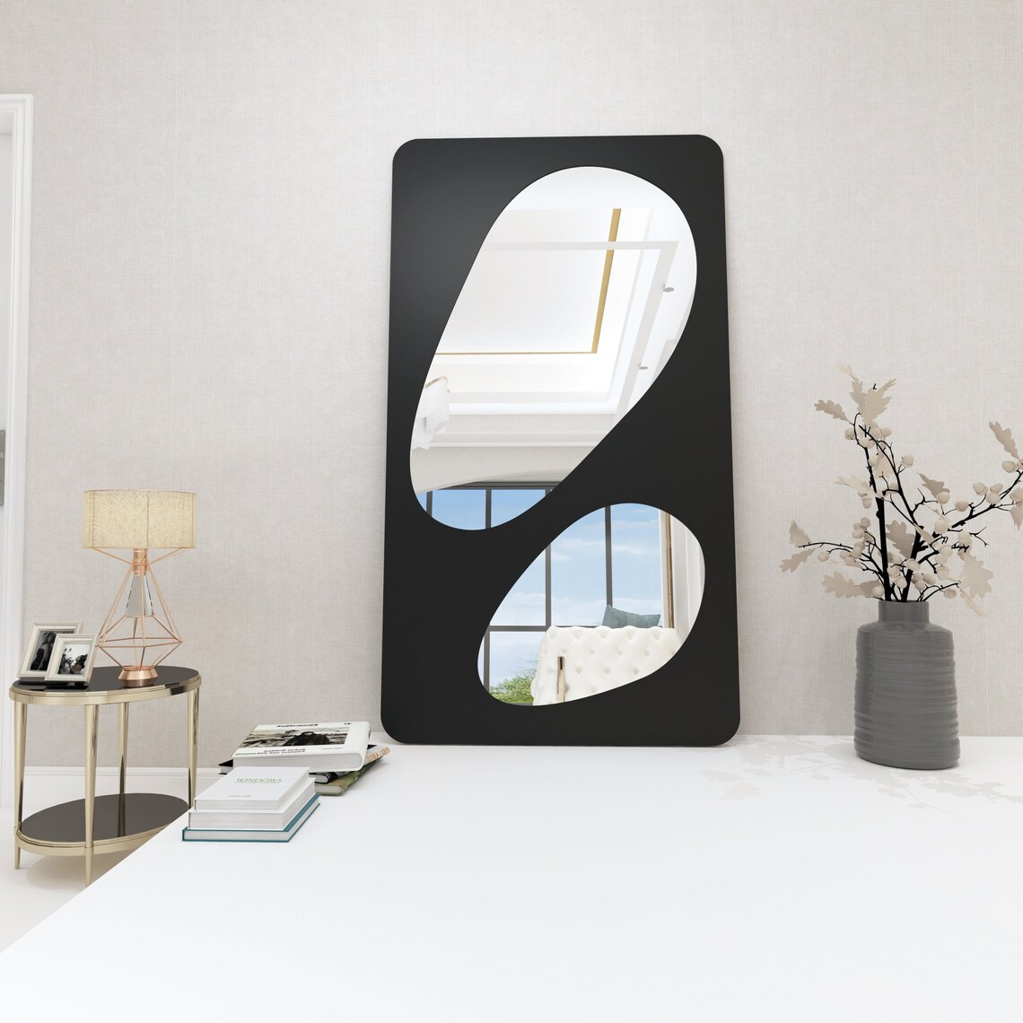 ASYMMETRICAL WALL MIRROR Big Wall Mirror, Full Length Mirror, Floor
