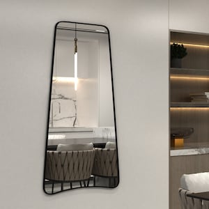 Full Length Mirror, Moroccan Mirror, Asymmetrical Mirror, Handmade Wooden Frame, Minimalist Boho Wall Decor, Living Room Mirror Large Mirror