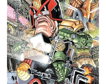 Judge Dredd Poster-sci-fi/comic book collectible