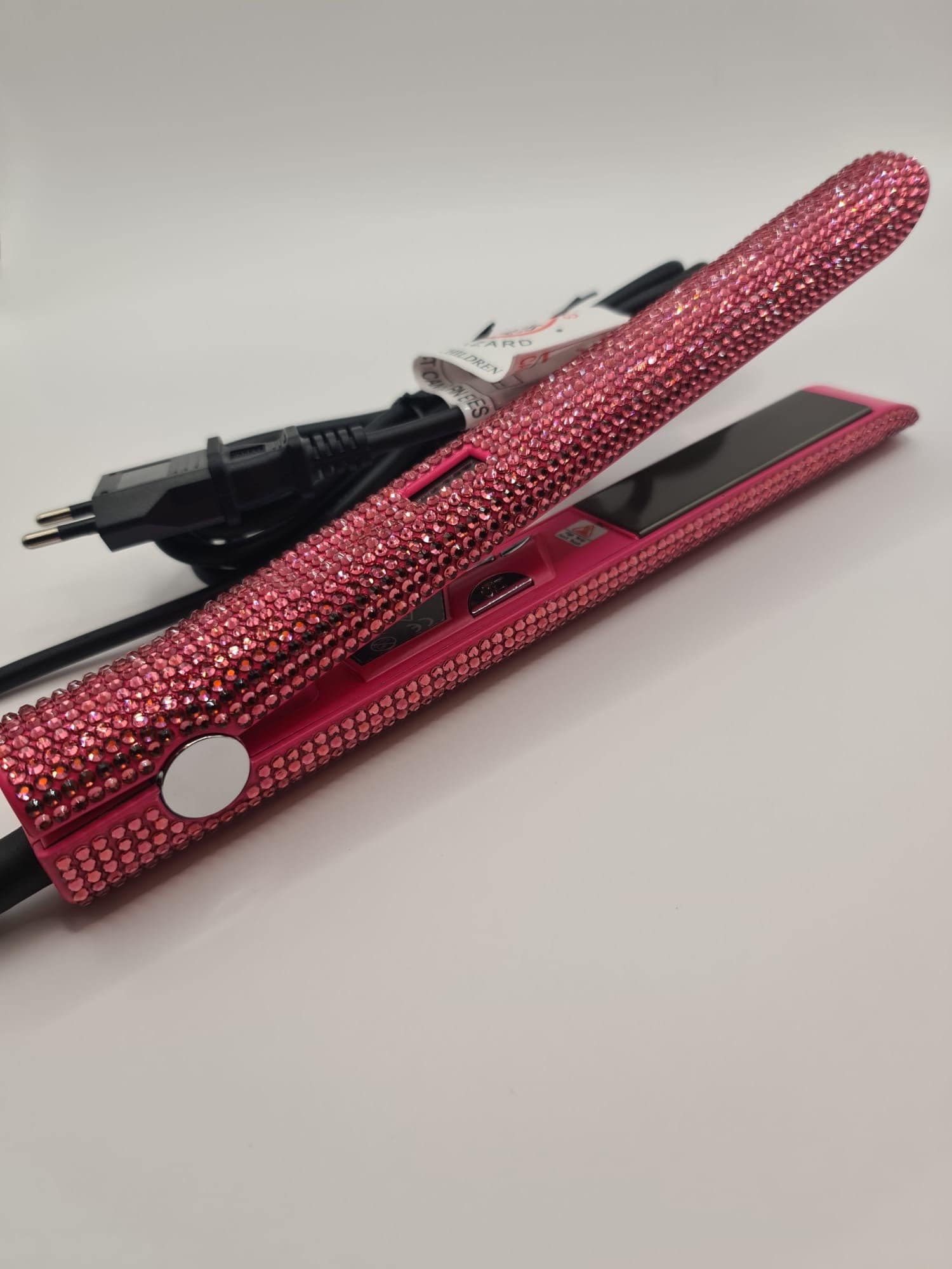 Bling Flat Iron Rhinestone Flat Iron Sparkling Flat Iron Compact Straightening Iron for Stylish Hair Design Great as a Bridesmaid Gift