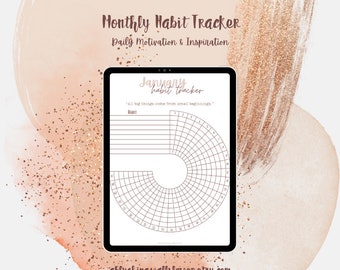 Habit Tracker | Digital Planner Template | Aesthetic Design | Instant Download - Etsy