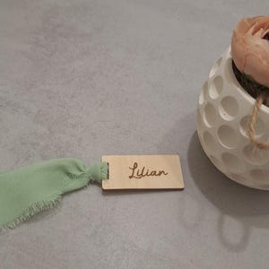 segnaposto nome per matrimonio, battesimo, nome in legno / etichetta nome